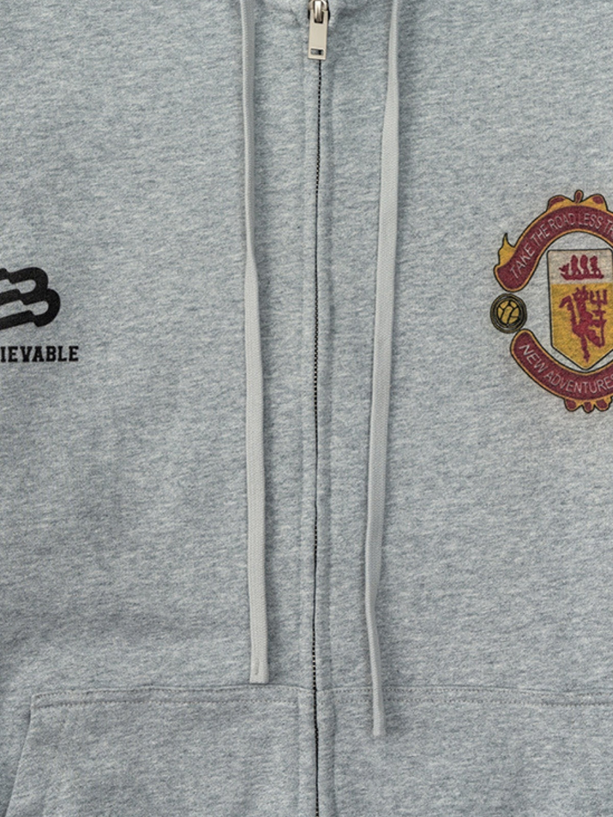 BELIEVABLE - Oversized Print Zip Up Hoodie | Teenwear.eu