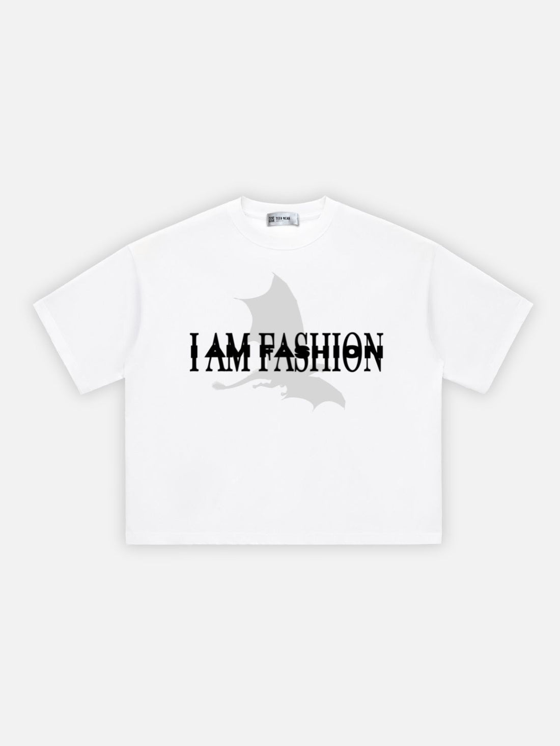I AM FASHION - Boxy Fit Print T-shirt Black | Teenwear.eu