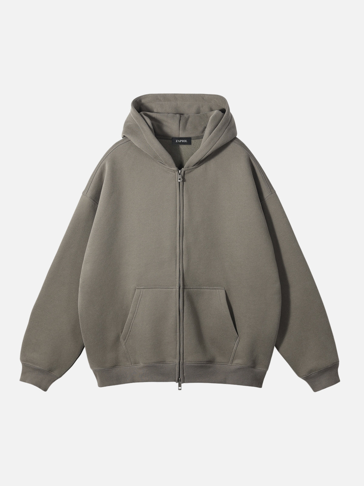 PUNISH - Cropped Basic Zip Up Hoodie Chrome | Teenwear.eu