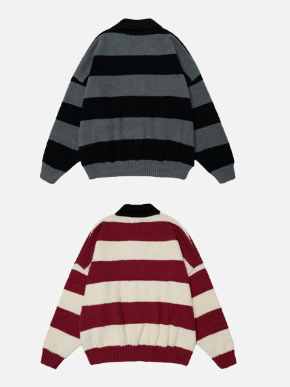 UNLOOSE - Oversized Embroidered Sweater Polo | Teenwear.eu