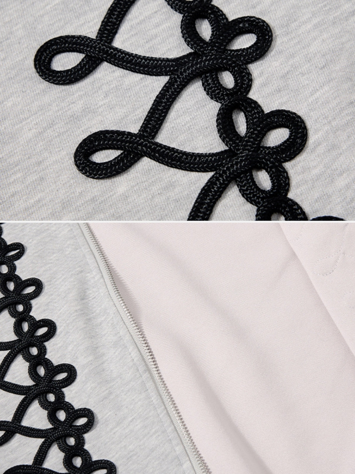 BONES - Oversized Embroidered Zip Up Hooded Jacket
