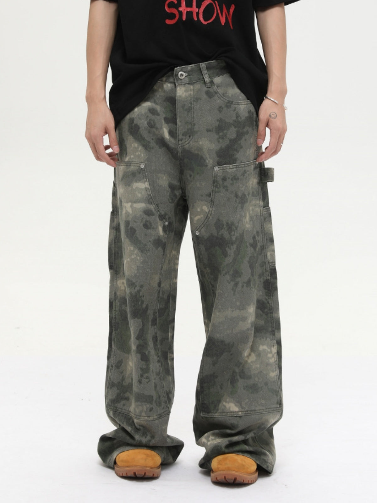 WARIES - Basic Camo Patchwork Jeans