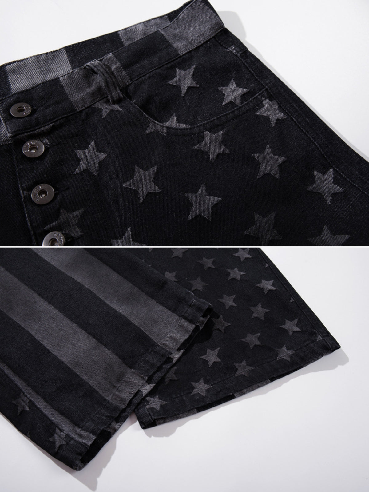 AMERICANO - Baggy Graphic Jeans