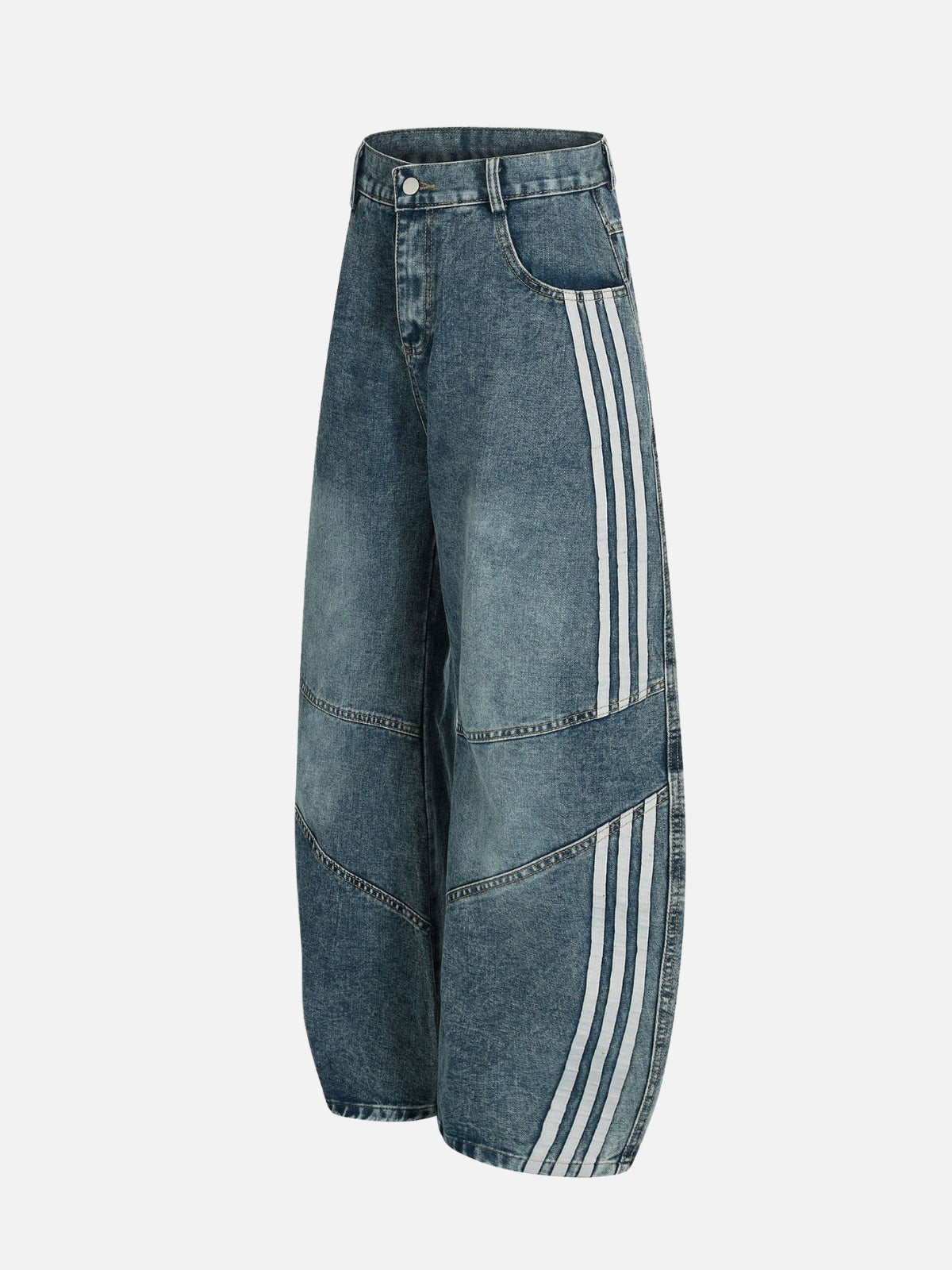 STRIPASO II - Baggy Graphic Embroidered Jeans