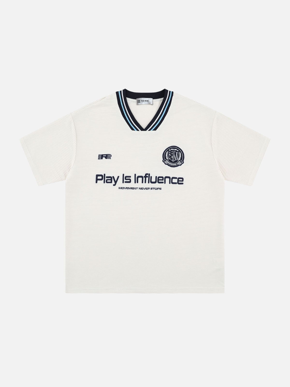 INFLUENCE - Oversized Graphic Jersey T-Shirt Beige | Teenwear.eu