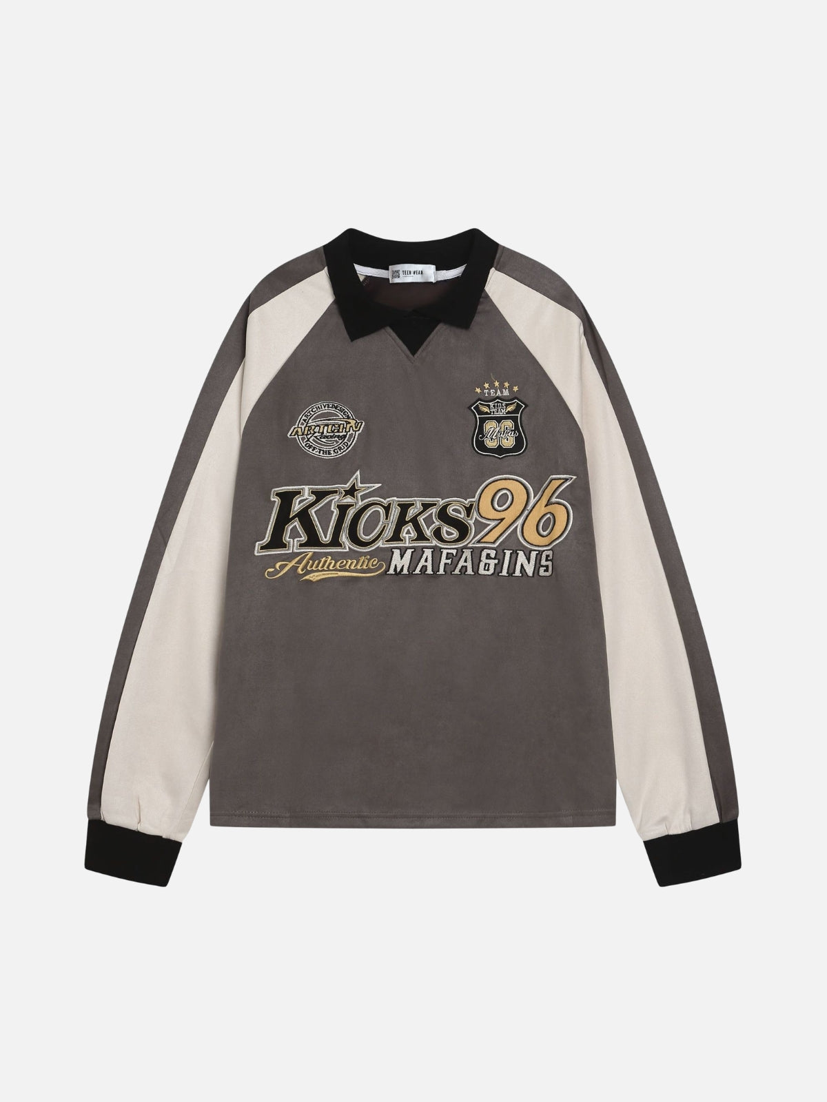 KICKY - Oversized Graphic Hoodie Brown | Teenwear.eu
