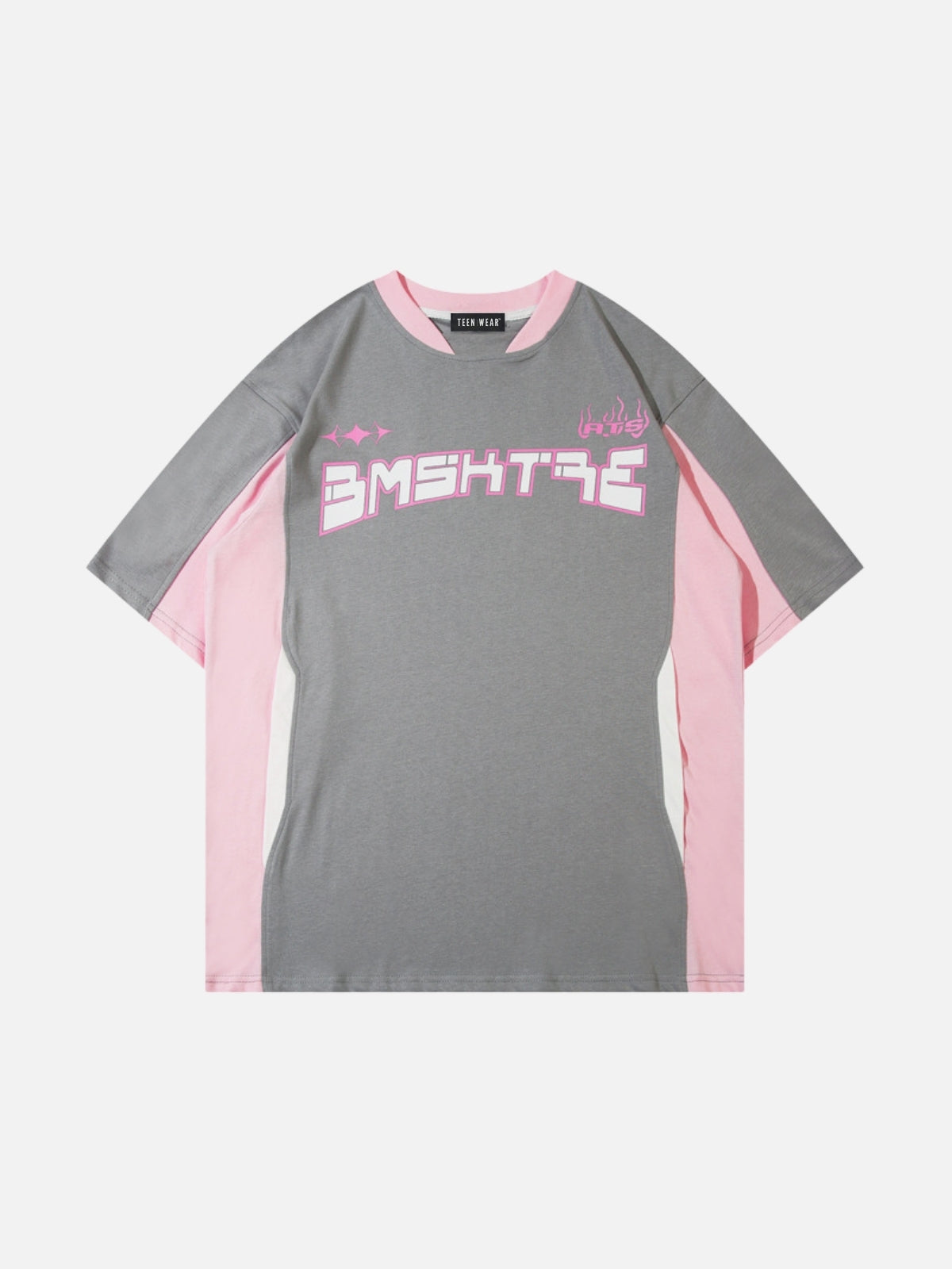 EMBESKE - Oversized Print T-Shirt Grey | Teenwear.eu