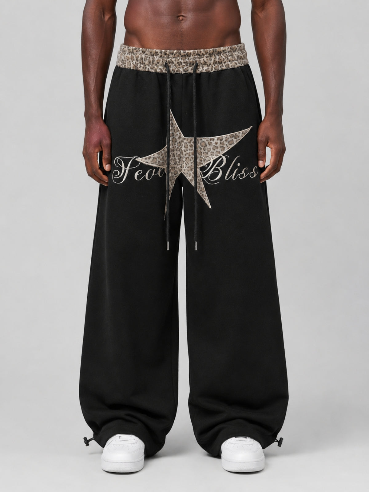 BLISS - Baggy Graphic Embroidered Sweatpants
