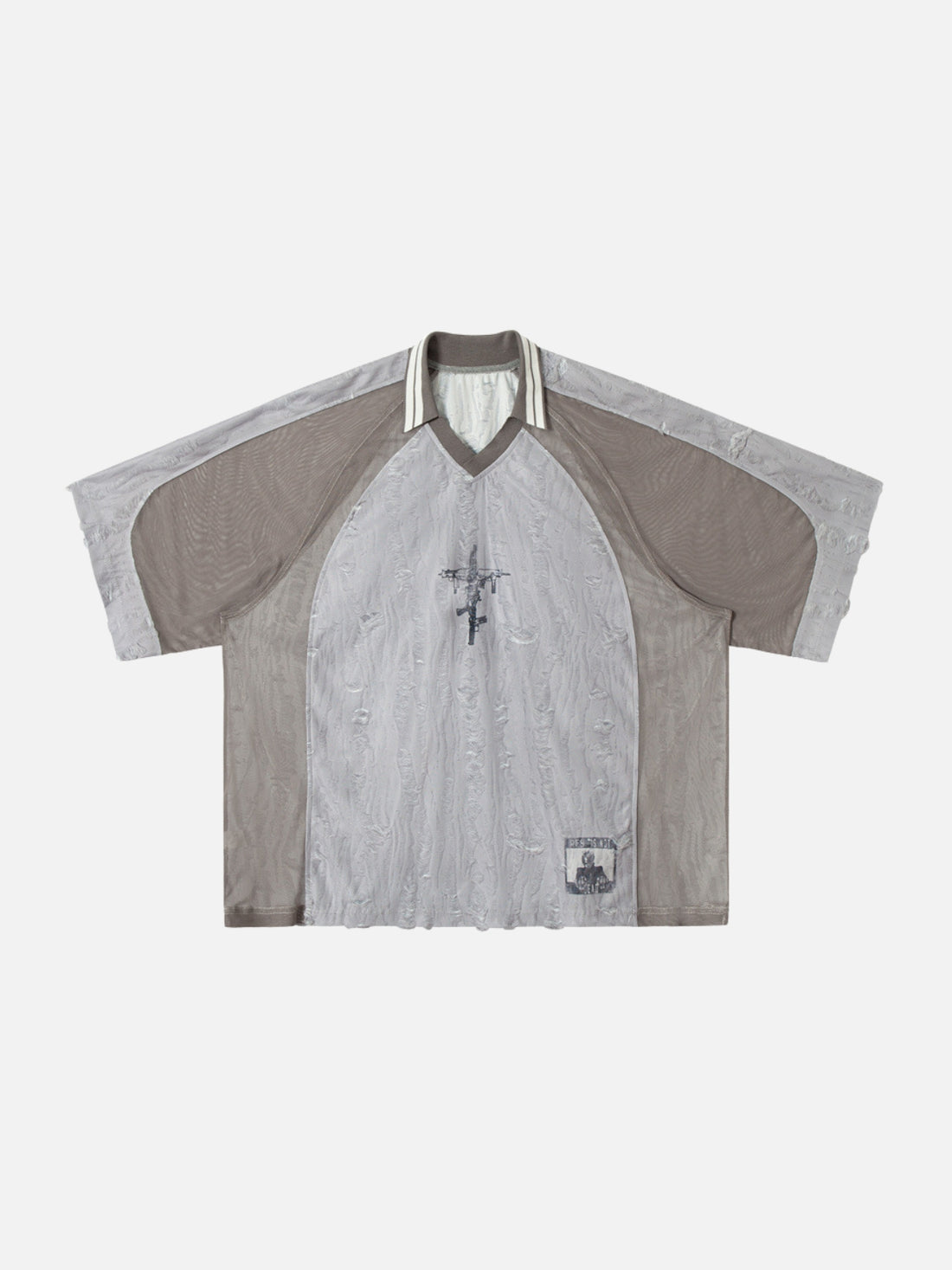 DESTINA - Oversized Vintage Graphic Jersey Grey | Teenwear.eu