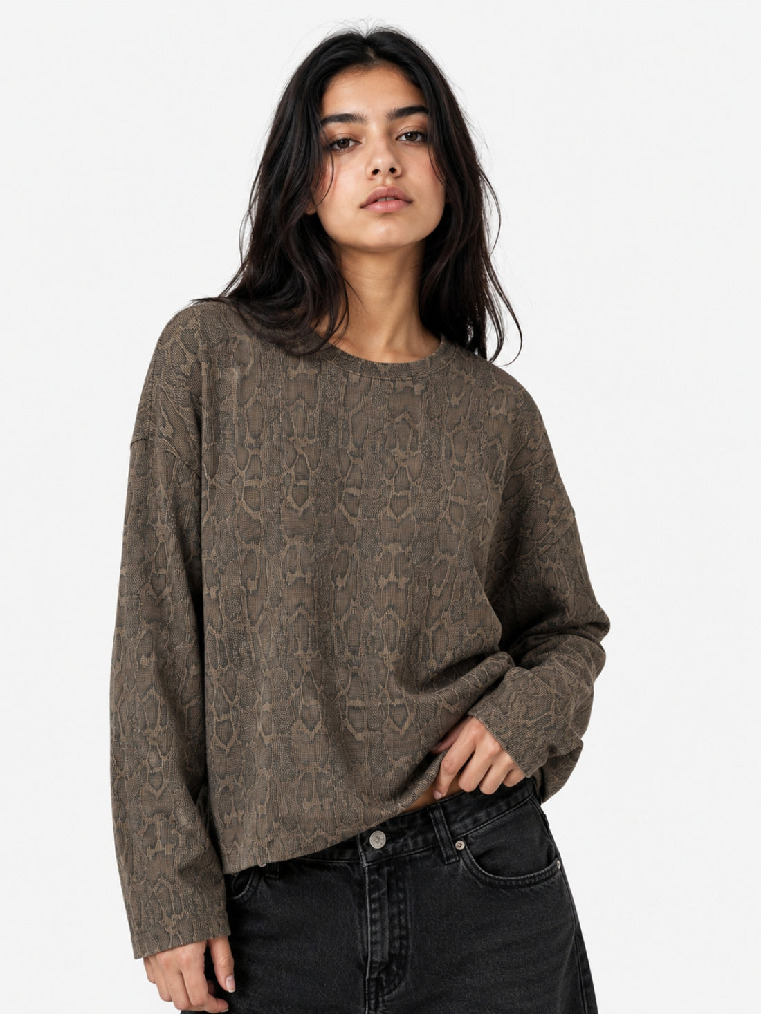 LEOPARDI - Long Sleeve Basic T-Shirt