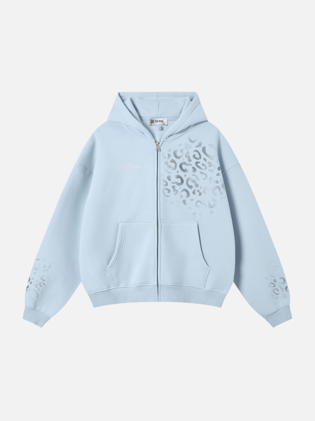 TINTY - Oversized Graphic Zip Up Hoodie