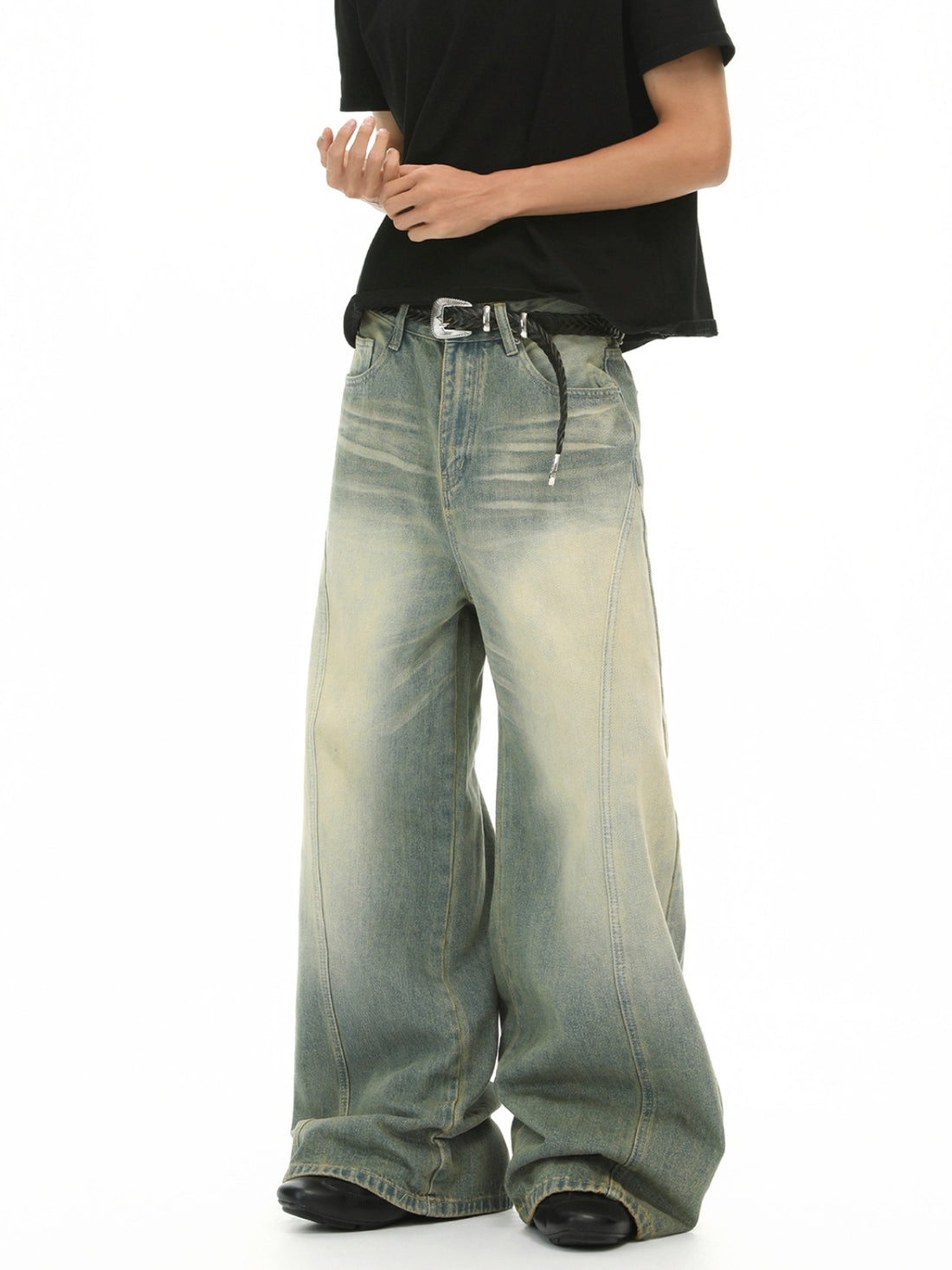 RETRO - Baggy Basic Denim Jeans