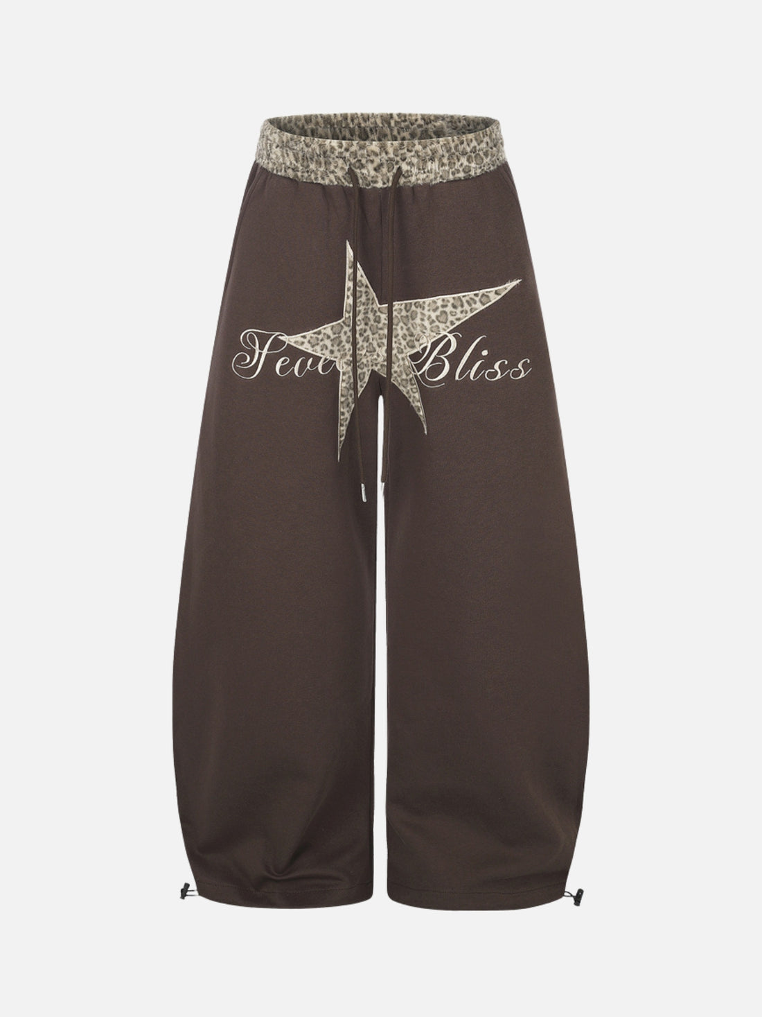 BLISS - Baggy Graphic Embroidered Sweatpants Black | Teenwear.eu