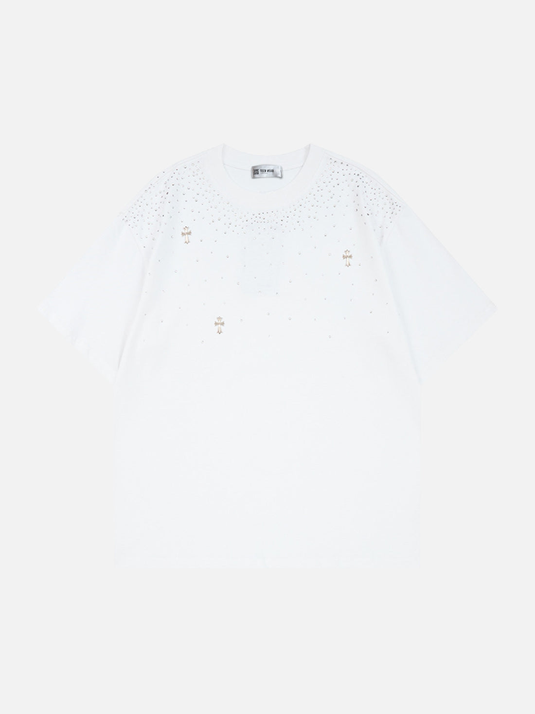 CRUXZY - Oversized Embroidered T-Shirt Black | Teenwear.eu