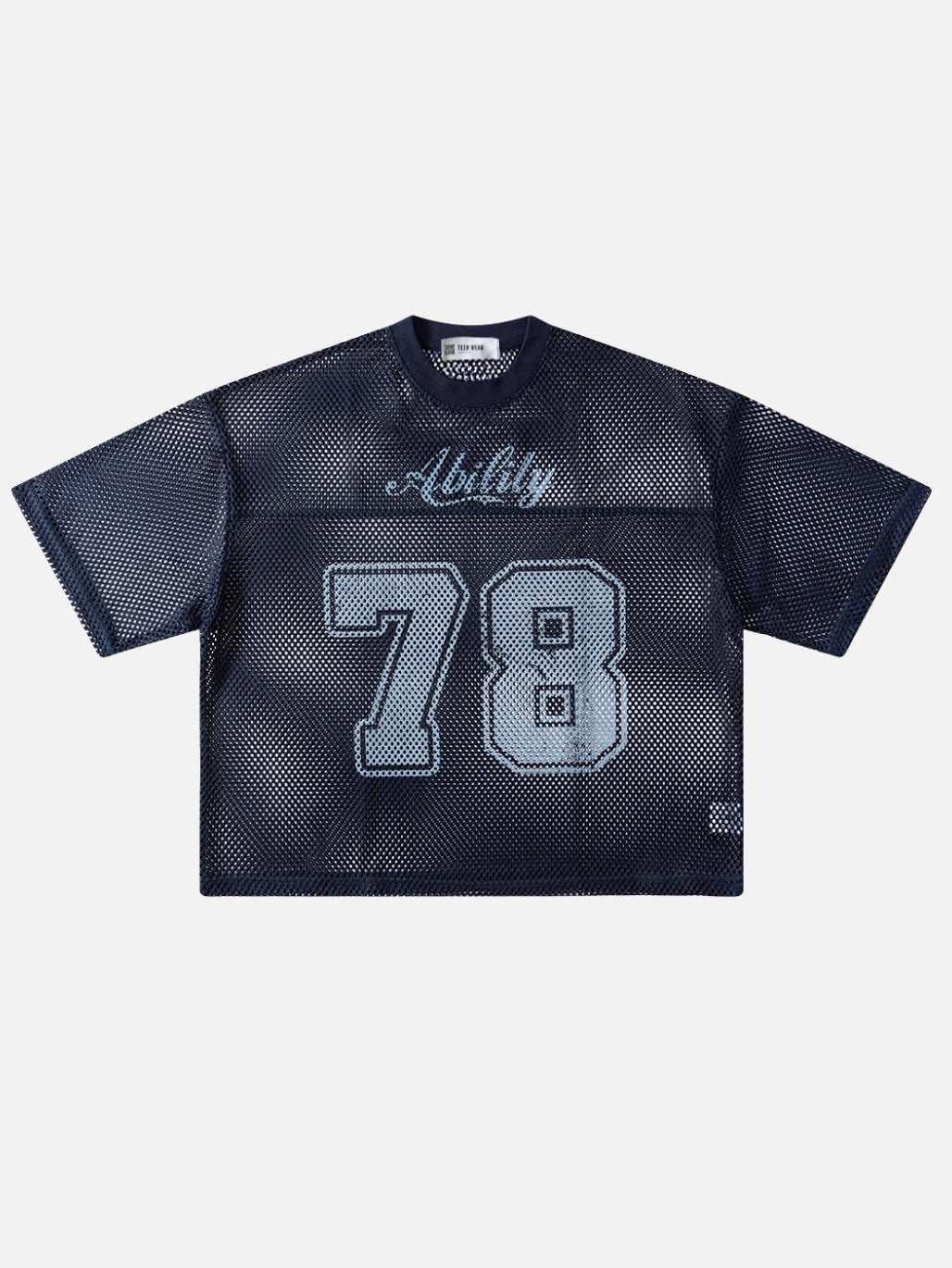 MESHZY- Boxy Fit Print Jersey Blue | Teenwear.eu