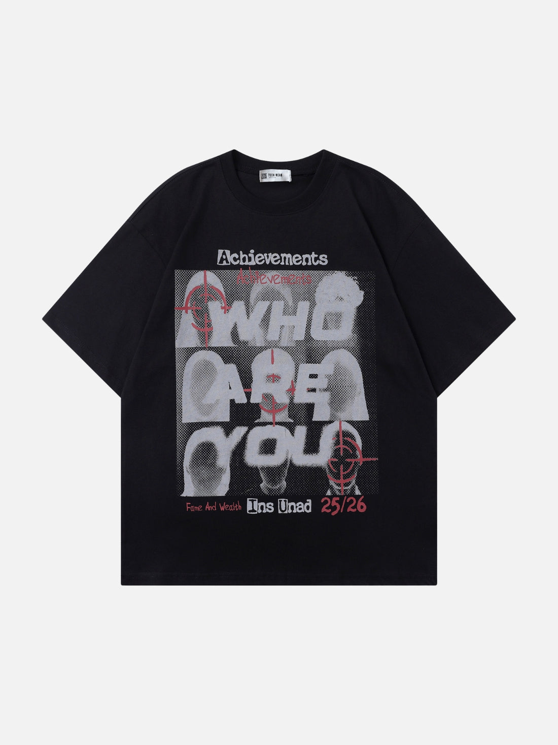 ACHIEVMENTS - Oversized Print T-Shirt Grey | Teenwear.eu