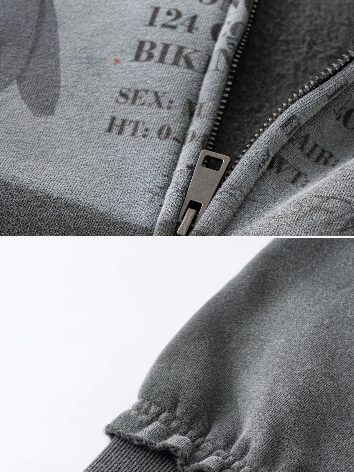 LICENSE - Oversized Print Zip Up Hoodie | Teenwear.eu