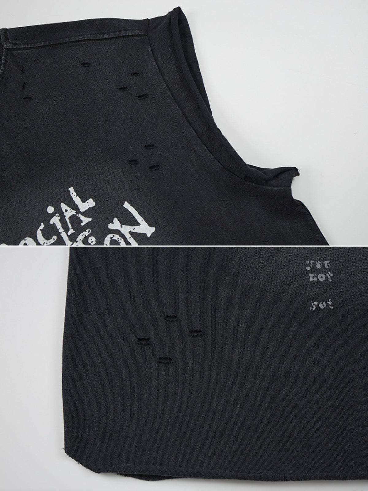 DISTORTION - Oversized Graphic Tank Top