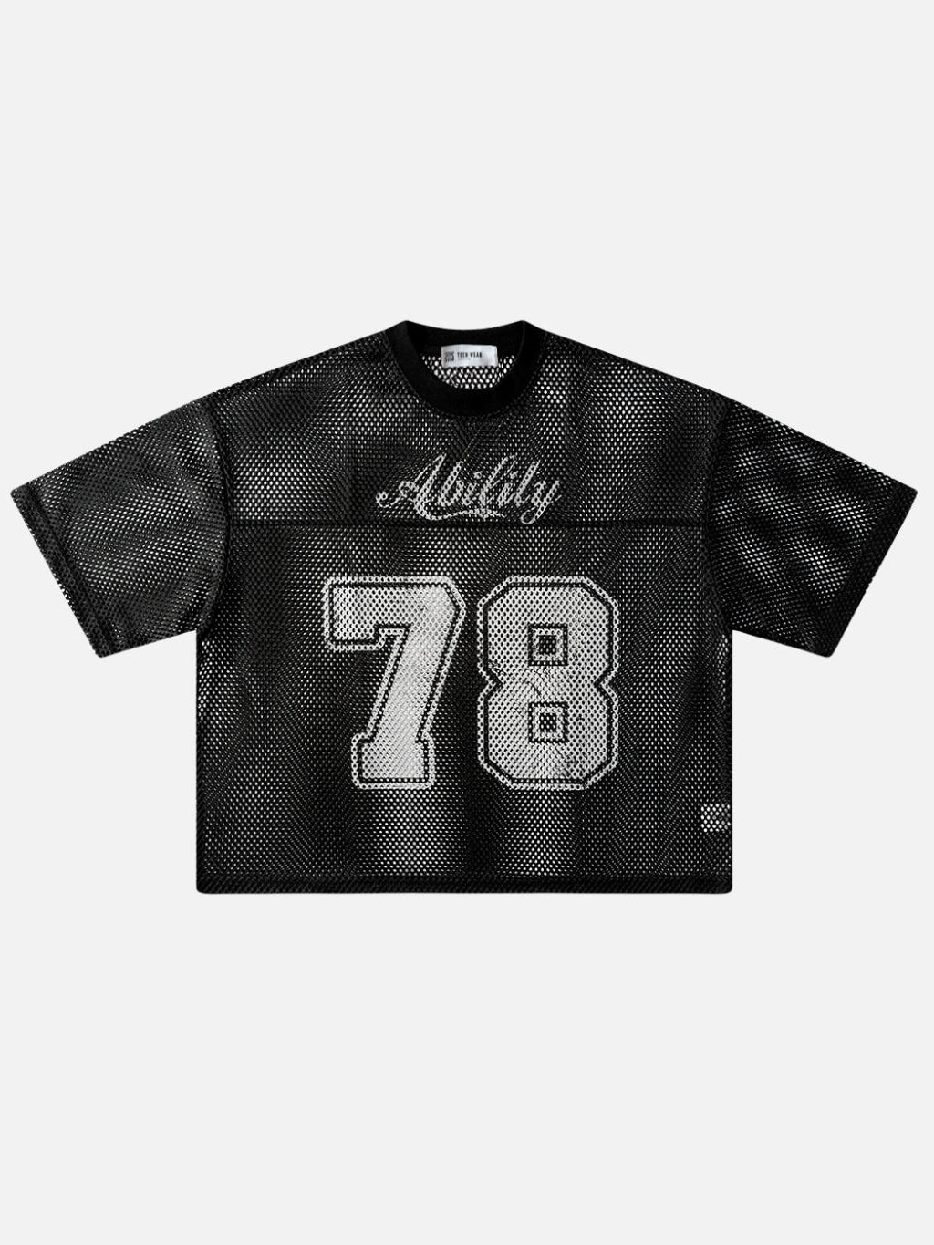 MESHZY- Boxy Fit Print Jersey Black | Teenwear.eu