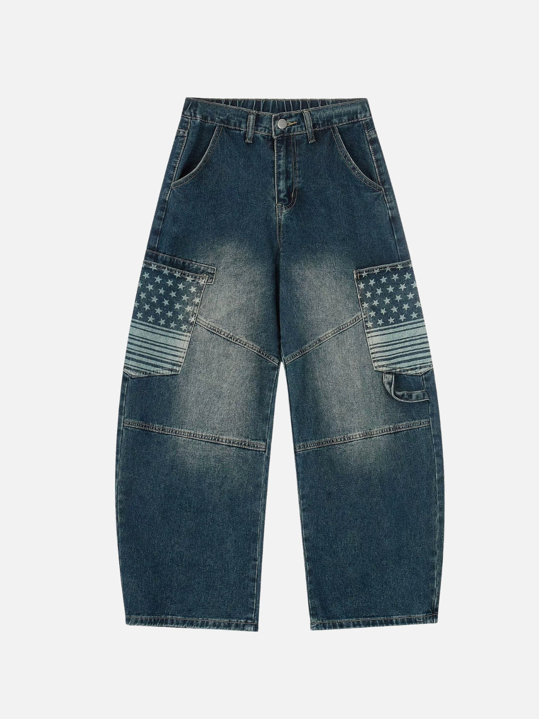 KROSSY - Baggy Embroidered Jeans Black | Teenwear.eu
