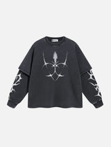 SPACER - Washed Oversized Graphic Long Sleeve